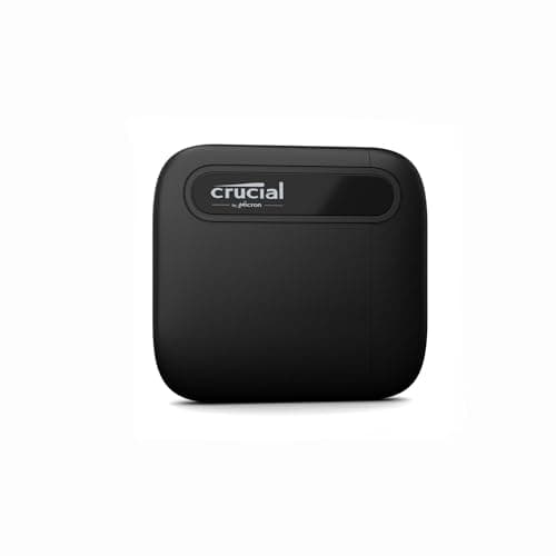 Crucial X6 1TB Portable SSD, Up to 8000MB/s, USB 3.2 USB-C, External Solid State Drive, Reliable Storage for PS5, Xbox, PC and Mac, for Casual Gamers, Black - CT1000X6SSD9