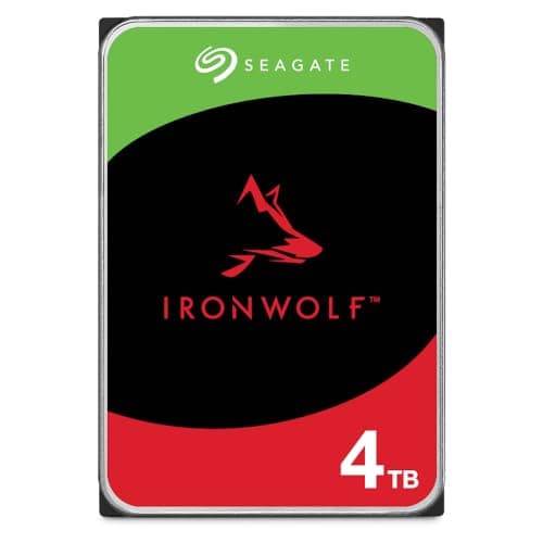 Seagate IronWolf 4TB NAS Internal Hard Drive HDD – CMR 3.5 Inch SATA 6Gb/s 5400 RPM 256MB Cache for RAID Network Attached Storage with 3-Years Data Recovery Services (ST4000VN006)