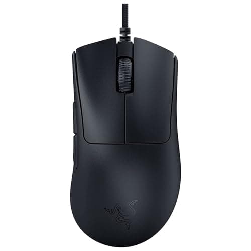 Razer DeathAdder V3 Wired Gaming Mouse: 59g Ultra Lightweight - Focus Pro 30K Sensor - Fast Optical Switches Gen-3-8K Hz HyperPolling - 6 Programmable Buttons - Ergonomic- Black-RZ01-04640100-R3M1