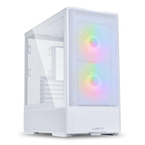 Lian Li LANCOOL 207 Mid-Tower ATX Computer Case/Gaming Cabinet - White | Steel & Tempered Glass| Support ATX/Micro-ATX/Mini-ITX | Pre- Installed 4 Fans (G99.LAN207RW.in)