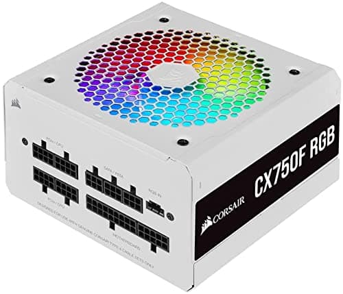 Corsair CX750F RGB White, 750 Watt, 80 Plus Bronze, Fully Modular RGB White PSU