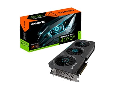 Gigabyte GeForce RTX 4070 Ti Eagle OC 12G Graphics Card, 3X WINDFORCE Fans, 12GB 192-bit GDDR6X, GV-N407TEAGLE OC-12GD Video Card