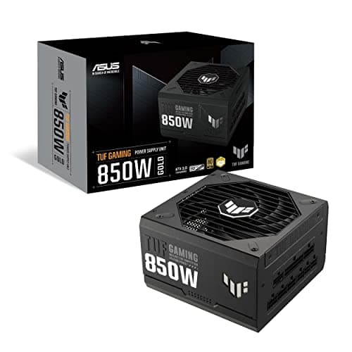 ASUS TUF Gaming 850W Gold Power Supply (Axial-tech Fan Design, Dual Ball Fan Bearings, Protective PCB Coating, 80 Plus Gold and Military-Grade Certification, Fully Modular, 10-Year Warranty)
